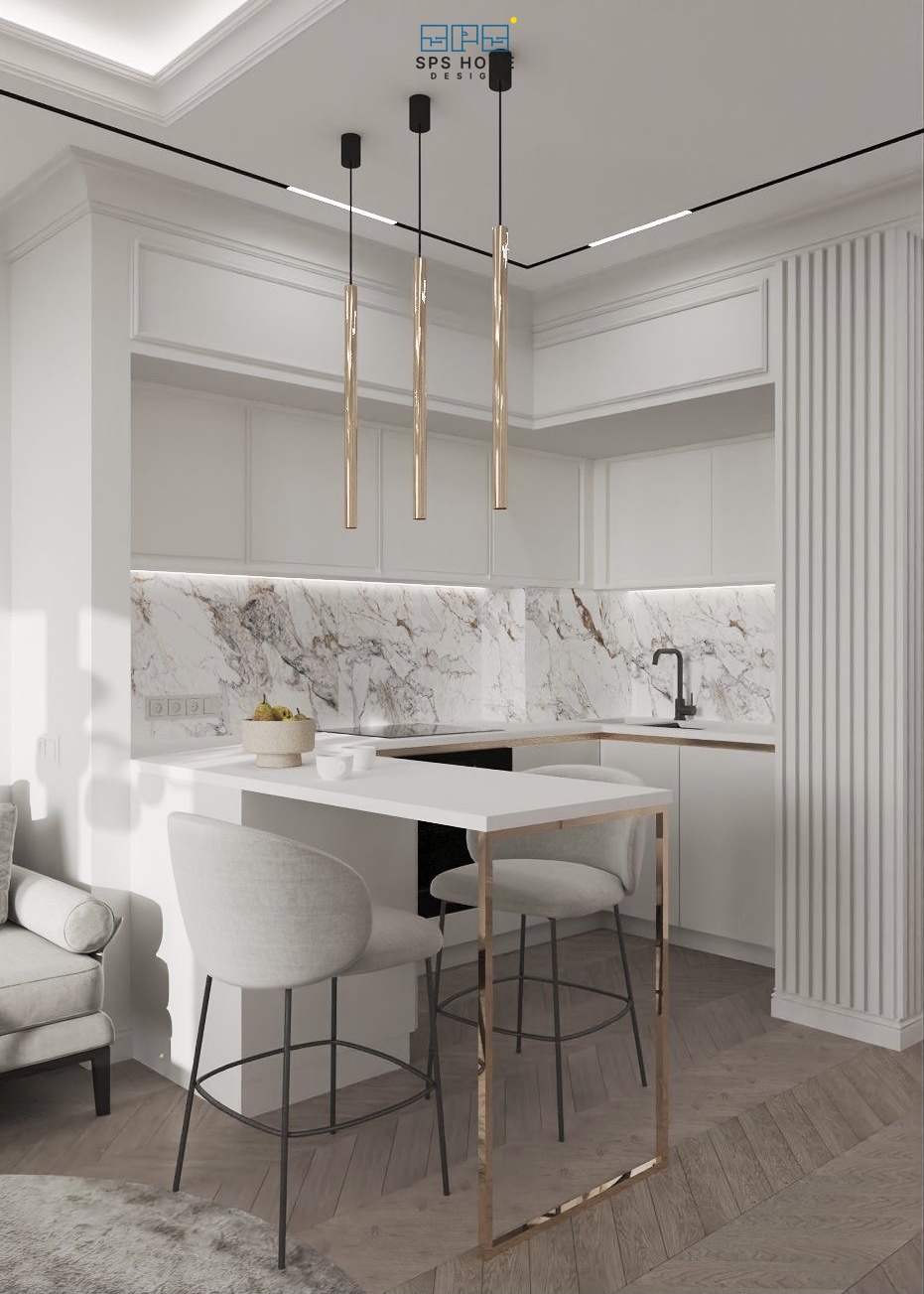 KITCHEN WITH COUNTER BAR