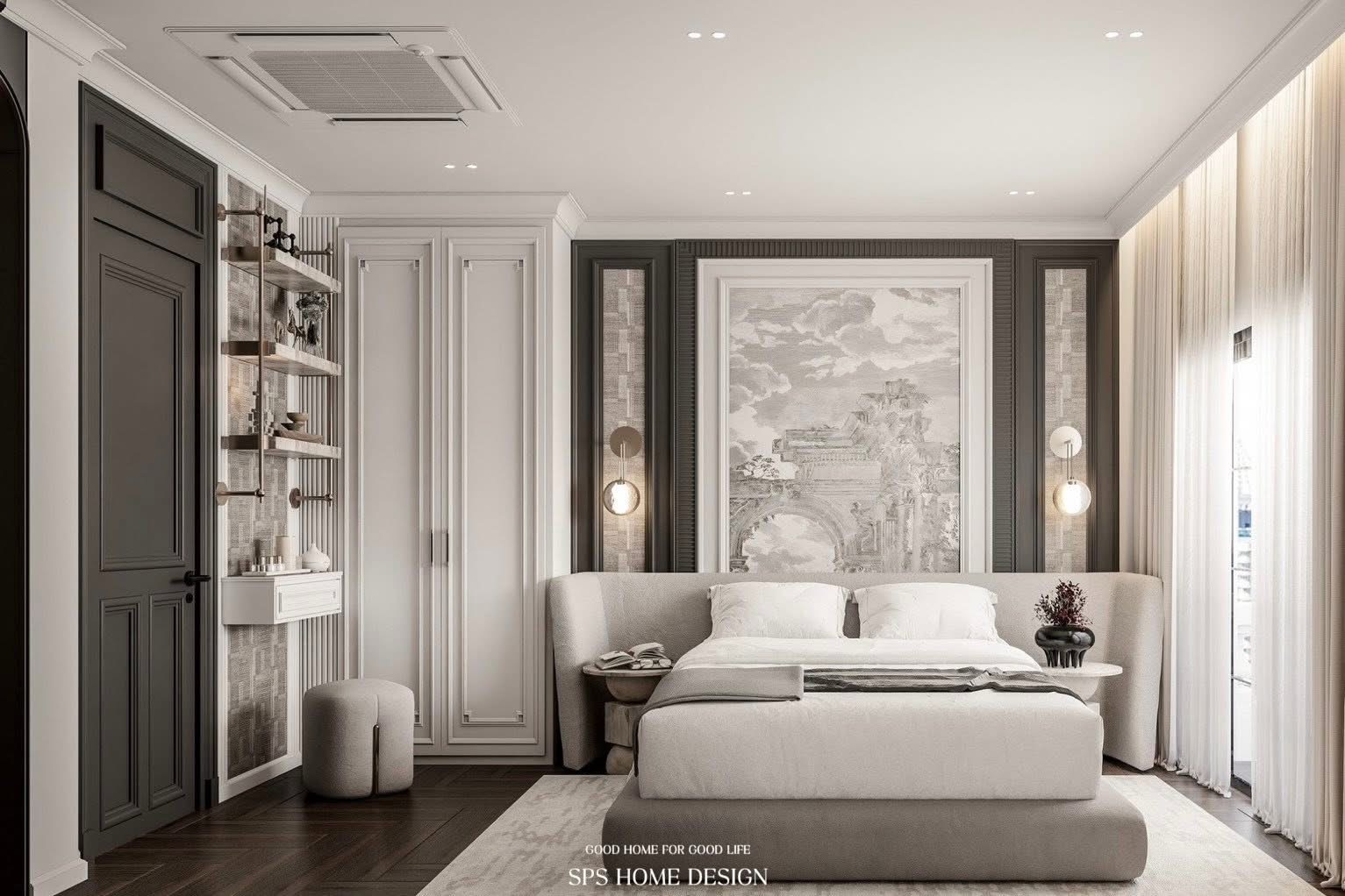 บิ้วอินห้องนอนสไตล์โมเดิร์น คลาสสิค