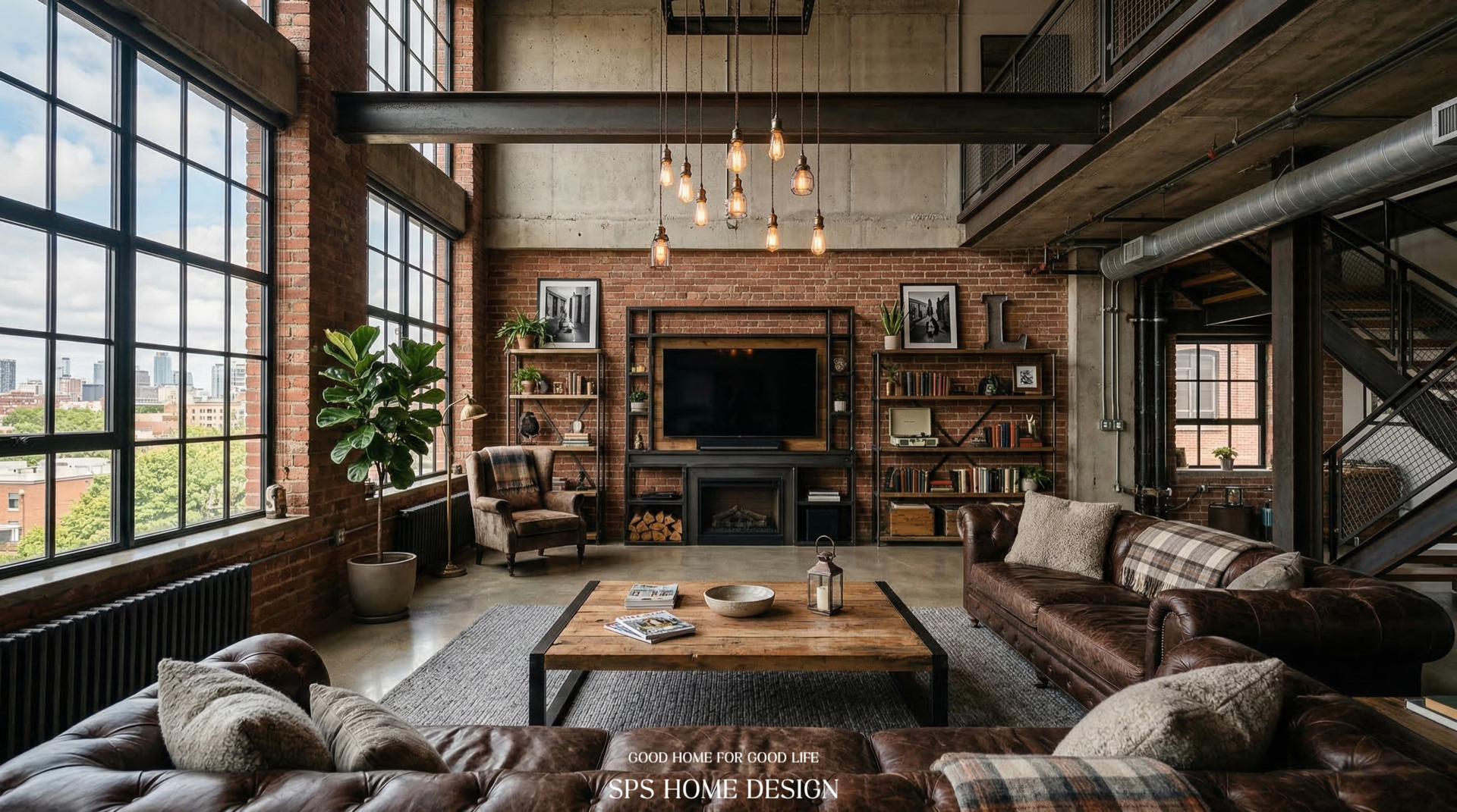 บิ้วอินบ้านสไตล์ Industrial Loft