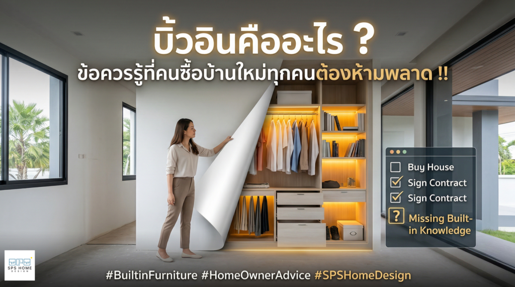 บิ้วอินคืออะไร ? ข้อควรรู้ที่คนซื้อบ้านใหม่ทุกคนต้องห้ามพลาด!! (อัปเดต ปี 2026)