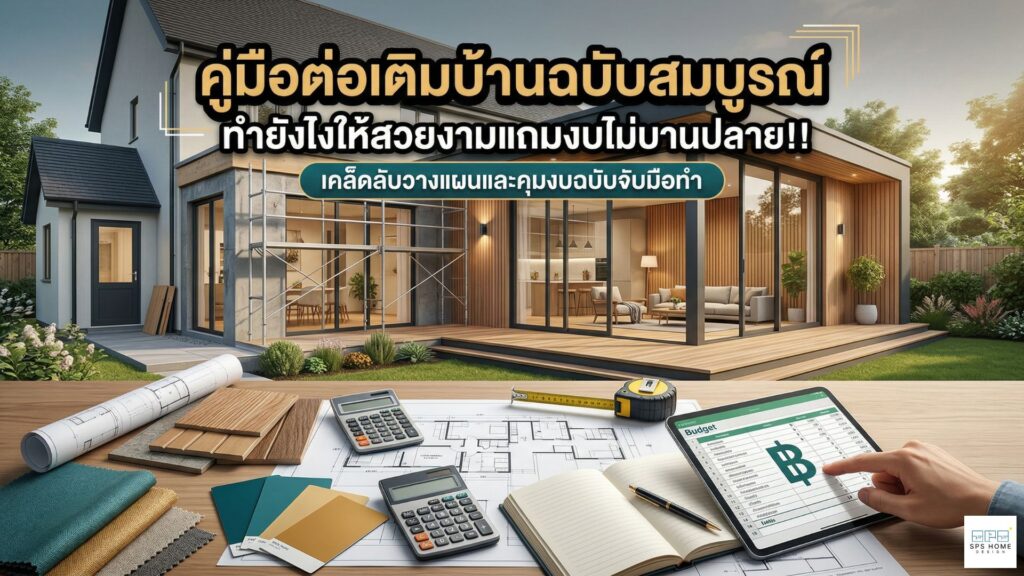 คู่มือต่อเติมบ้านฉบับสมบูรณ์ ทำยังไงให้สวยงามแถมงบไม่บานปลาย!!