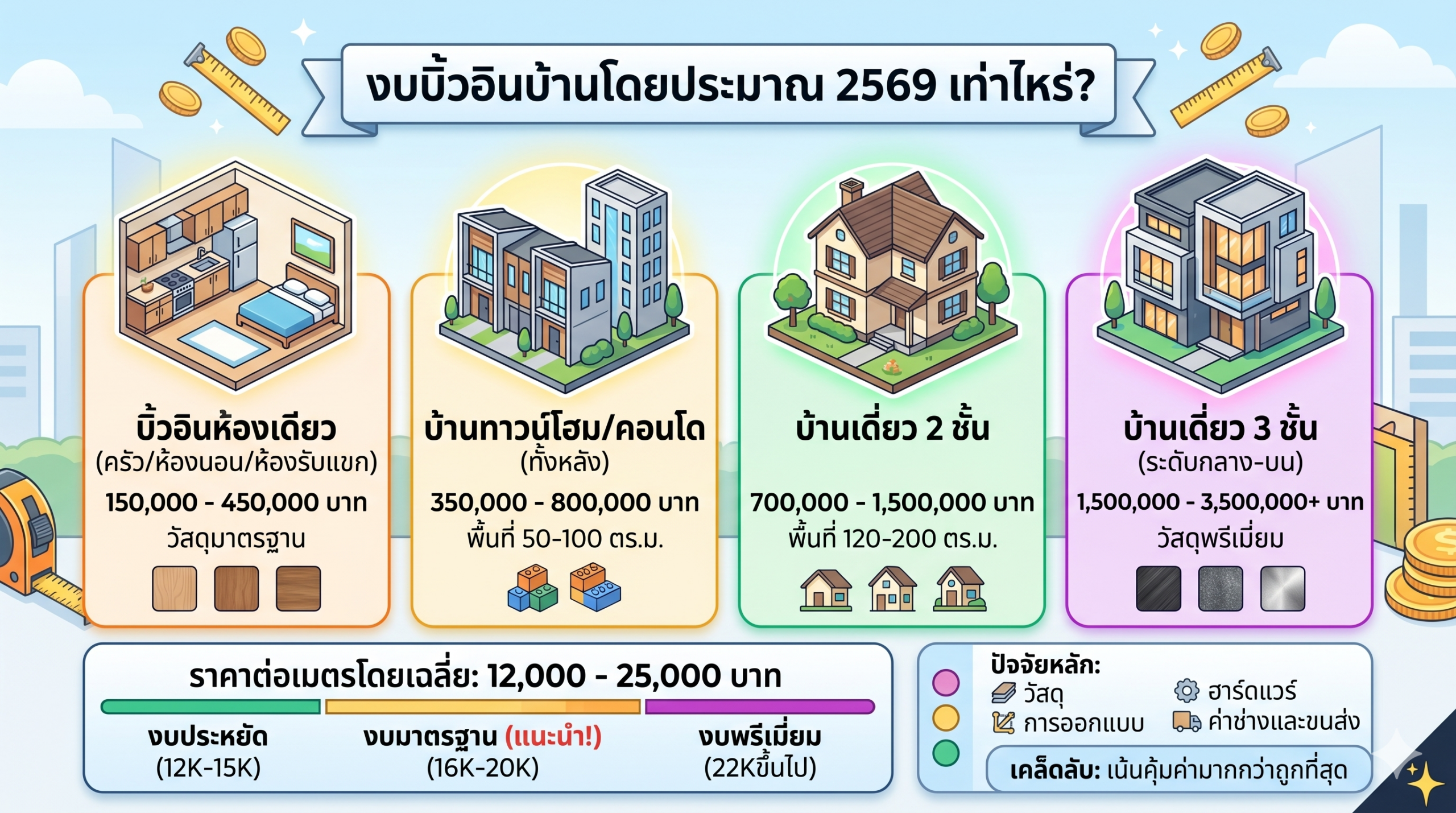 งบบิ้วอินบ้านโดยประมาณ 2569 เท่าไหร่?