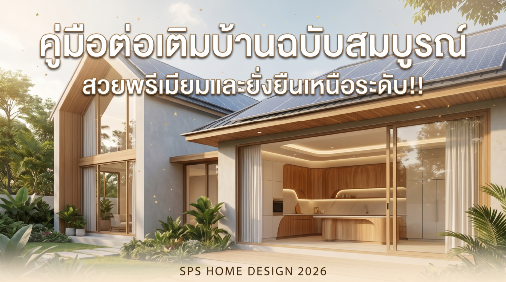 คู่มือต่อเติมบ้านฉบับสมบูรณ์ ให้สวยพรีเมียมและยั่งยืนเหนือระดับ!!คู่มือต่อเติมบ้านฉบับสมบูรณ์ ให้สวยพรีเมียมและยั่งยืนเหนือระดับ!!