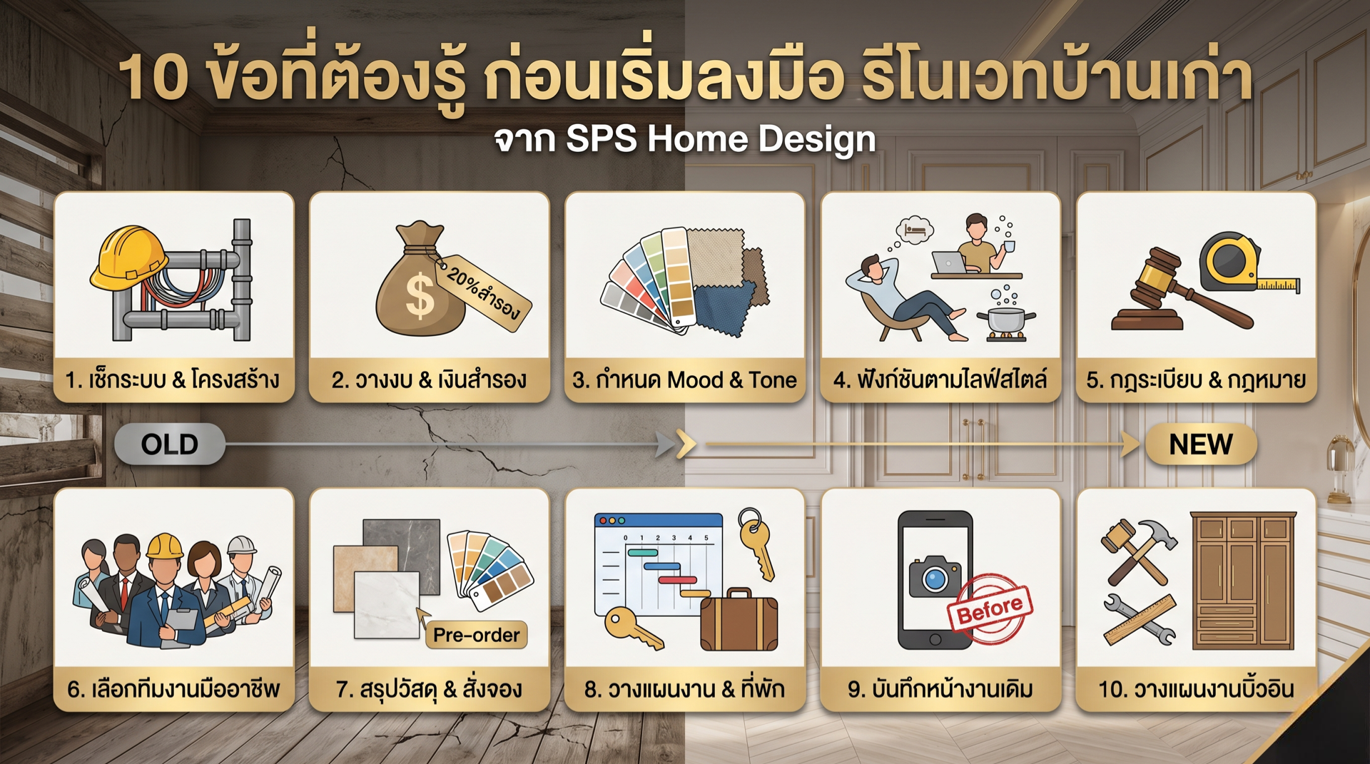10 ข้อที่ต้องรู้ ก่อนเริ่มลงมือ รีโนเวทบ้านเก่าให้เป็นใหม่!!