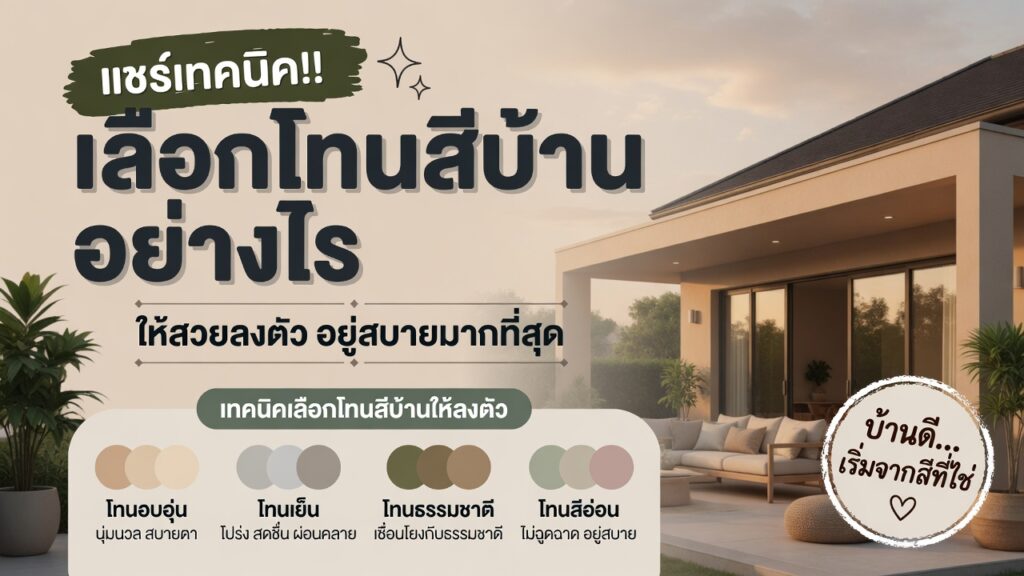 แชร์เทคนิค!! เลือกโทนสีบ้านอย่างไรให้สวยลงตัว อยู่สบายมากที่สุด