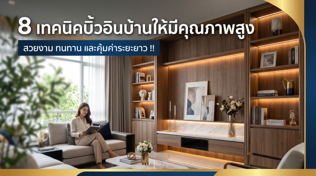 8 เทคนิคบิ้วอินบ้านให้มีคุณภาพสูง สวยงาม ทนทานและคุ้มค่าระยะยาว !!