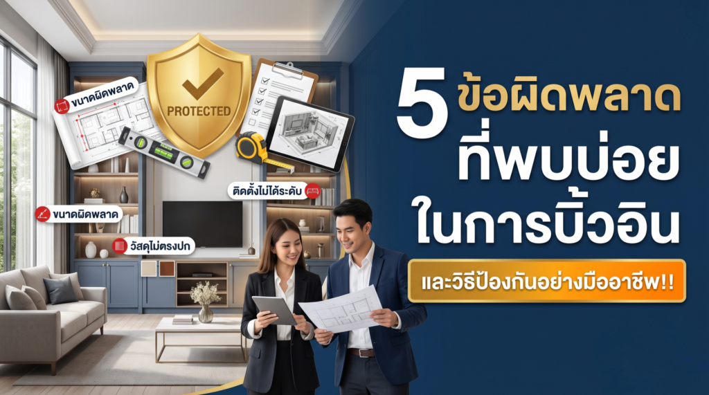 5 ข้อผิดพลาดที่พบบ่อยในการบิ้วอินและวิธีป้องกันอย่างมืออาชีพ!!