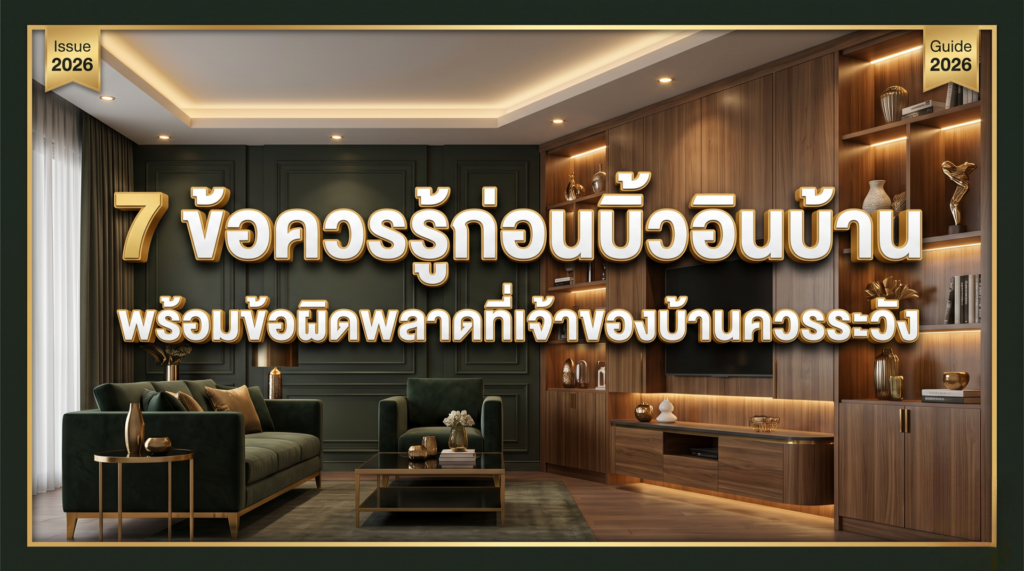 7 ข้อควรรู้ก่อนบิ้วอินบ้าน พร้อมข้อผิดพลาดที่เจ้าของบ้านควรระวัง