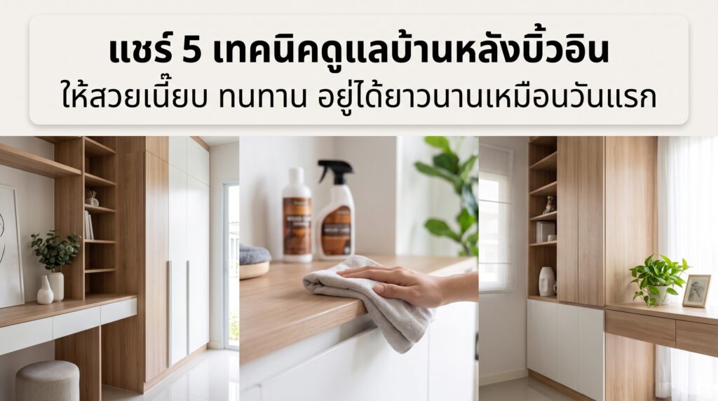 แชร์ 5 เทคนิคดูแลบ้านหลังบิ้วอิน ให้สวยเนี๊ยบ ทนทาน อยู่ได้ยาวนานเหมือนวันแรก