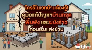 ใครรีโนเวทบ้านต้องรู้! คู่มือแก้ปัญหาบ้านทรุด พื้นพัง และผนังร้าว ก่อนเริ่มแต่งบ้าน